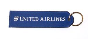 United Airlines Embroidered Key Ring Banner