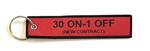 30 On - 1 Off Key Ring Banner