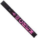 Airplane Crew Strap - BOS - Pink on Black