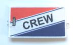CREW Embroidered Luggage Tag - Red,White,Blue