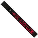 Airplane Crew Strap - DFW - Red on Black