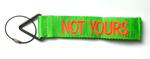 'TudeTags™ Not Yours Luggage Tag - Orange on Green