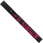 Airplane Crew Strap - SFO - Red on Black