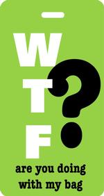 WTF? Luggage Tag - Lime