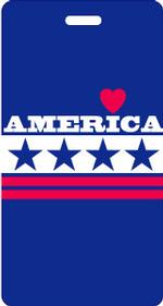 America Luggage Tag