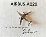 Airbus A220 Lapel Pin - Silver