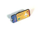 Adventure Awaits Boarding Pass Lapel Pin - Yellow