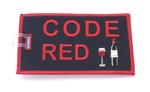 Code Red Embroidered Luggage Tag - Black