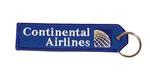 Continental Airlines Embroidered Key Ring Banner