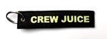 Crew Juice Embroidered Key Ring Banner - Black