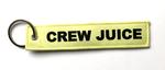 Crew Juice Embroidered Key Ring Banner - Bright Yellow