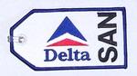 Delta Air Lines SAN Embroidered Luggage Tag