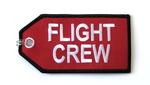 Flight Crew Red Embroidered Luggage Tag