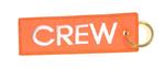 Neon Orange Crew Embroidered Key Ring Banner