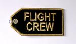 Gold Flight Crew Embroidered Luggage Tag