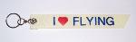 I Love Flying Banner Keychain