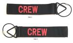 'TudeTags™ CREW Luggage Tag - Red on Black