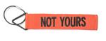'TudeTags™ Not Yours Luggage Tag - Black on Regular Orange
