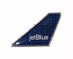 Jet Blue Squares Tail Pin