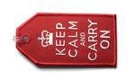 Keep Calm and Carry On Embroidered Luggage Tag