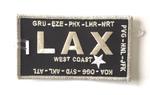 LAX West Coast Luggage Tag - Black/Silver