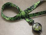 Marine Camo Ribbon Lanyard with Retractor