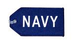 Navy Embroidered Luggage Tag