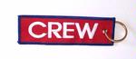 CREW Embroidered Key Ring Banner - Red