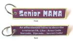 "Senior Mama" DefinitionEmbroidered Key Ring Banner