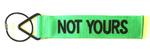 'TudeTags™ Not Yours Luggage Tag - Black on Green