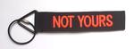 'TudeTags™ Not Yours Luggage Tag - Orange on Black