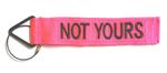 'TudeTags™ Not Yours Luggage Tag - Pink/Black