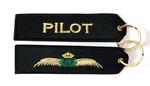 Pilot Wings Embroidered Key Ring Banner