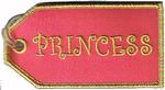 Princess Embroidered Luggage Tag - Pink