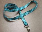 Turquoise Dots Ribbon Lanyard