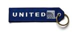 United Airlines Embroidered Key Ring Banner - Current Logo