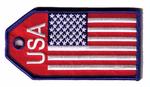 US Flag Embroidered Luggage Tag