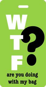 WTF? Luggage Tag - Lime